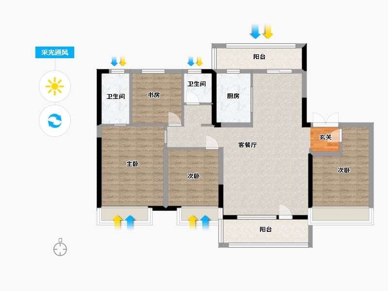 山东省-济宁市-博观云著-113.60-户型库-采光通风