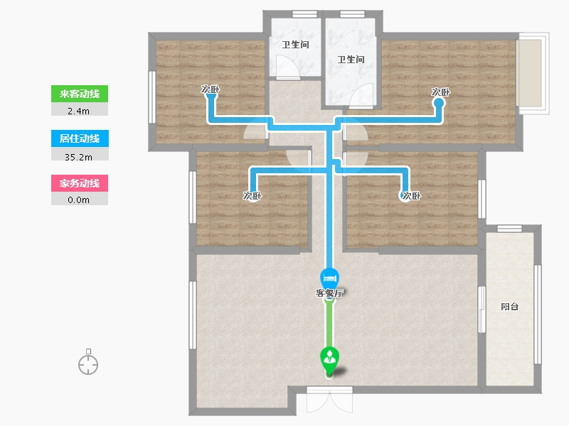 山东省-菏泽市-龙翔中央檀府-117.28-户型库-动静线