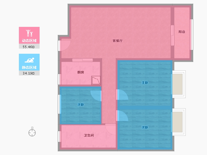 山东省-德州市-崇德公馆-79.32-户型库-动静分区