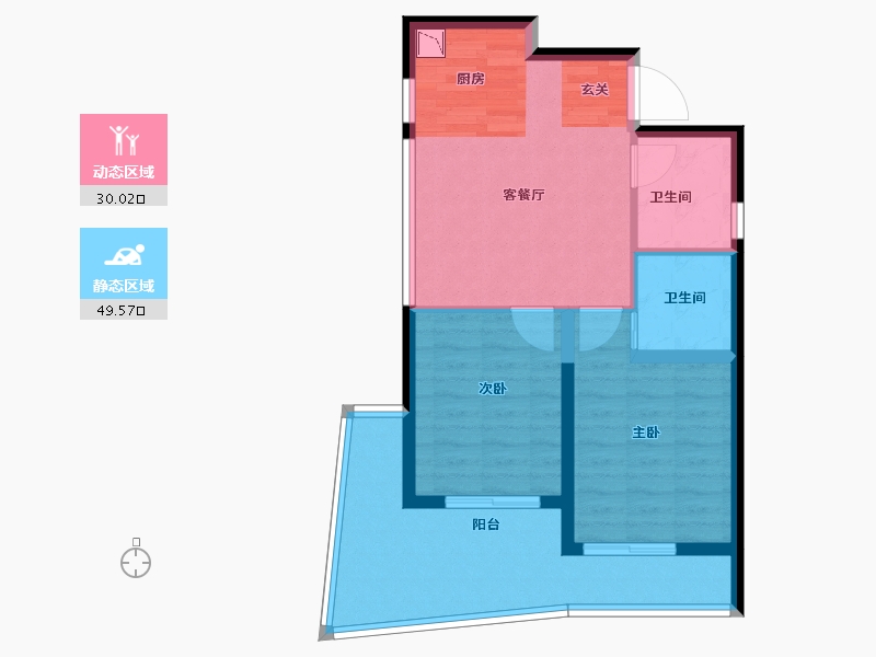 浙江省-温州市-绿城氡泉小镇-71.20-户型库-动静分区