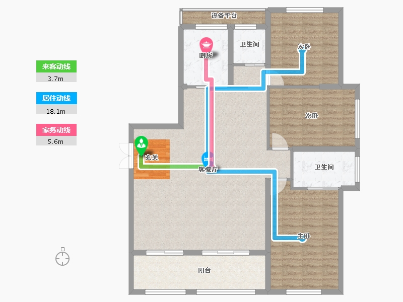 湖北省-十堰市-百强世纪城|百强中心-116.24-户型库-动静线