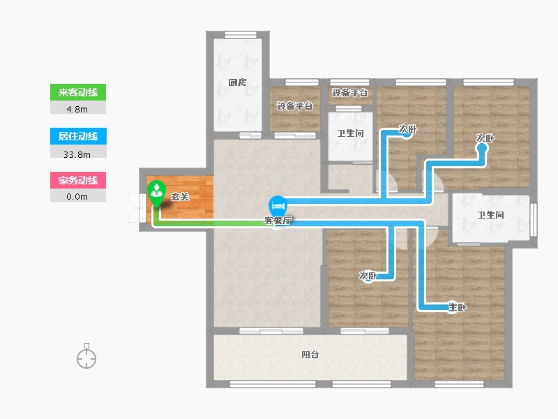 湖北省-十堰市-百强世纪城|百强中心-115.67-户型库-动静线