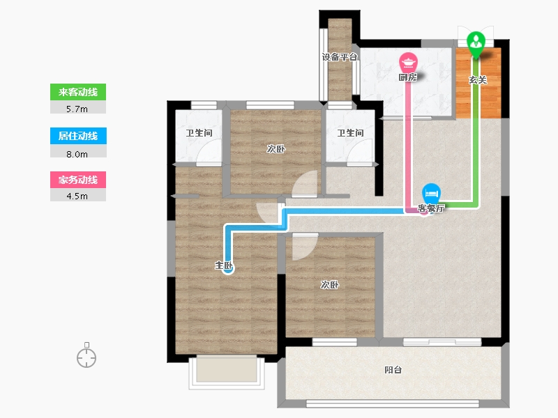 湖北省-十堰市-百强世纪城|百强中心-90.15-户型库-动静线