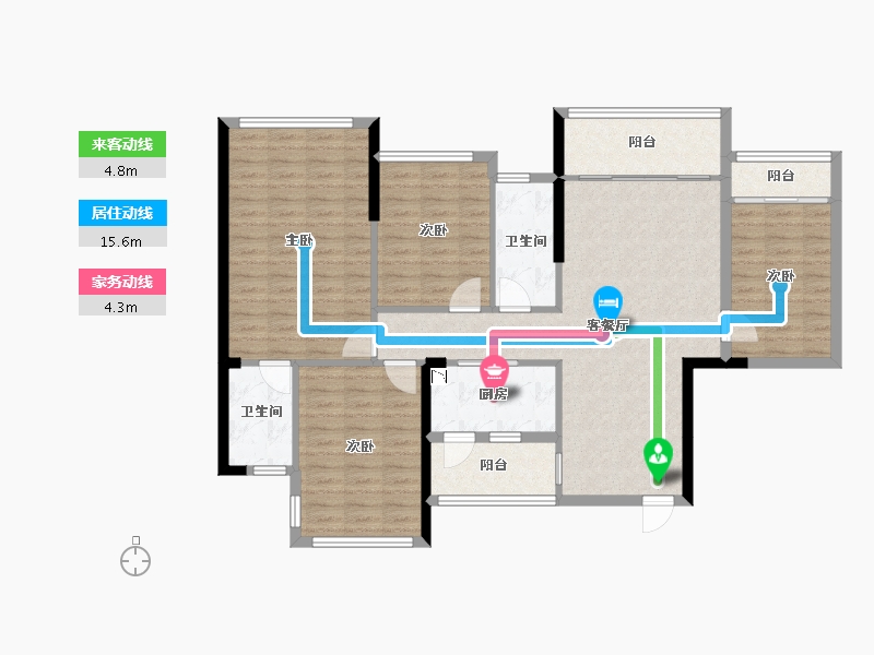 广西壮族自治区-南宁市-森林假日-116.02-户型库-动静线