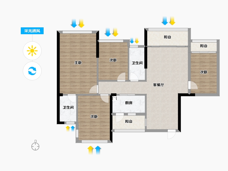 广西壮族自治区-南宁市-森林假日-116.02-户型库-采光通风