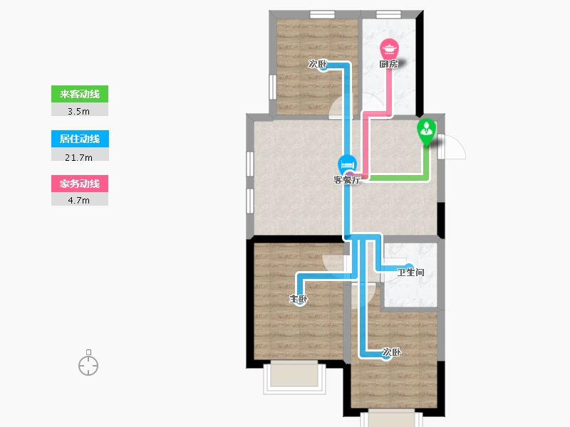 吉林省-长春市-德辉首府-61.09-户型库-动静线