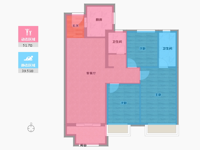 河北省-石家庄市-金辉优步悦山-82.00-户型库-动静分区