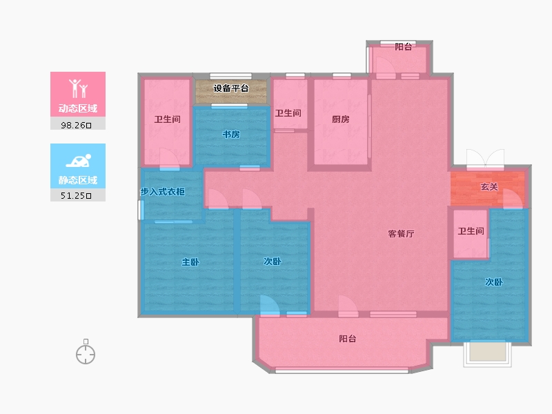 山东省-济宁市-瑞马大都会-136.00-户型库-动静分区