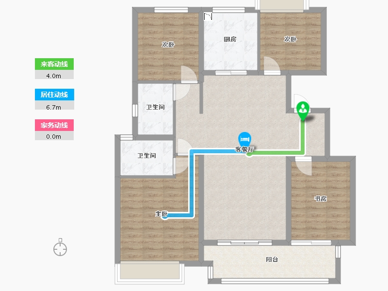 江西省-九江市-中海九樾-107.01-户型库-动静线