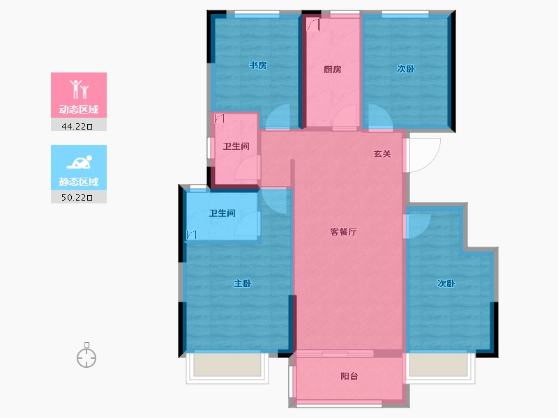 河北省-石家庄市-金辉优步学府-84.01-户型库-动静分区