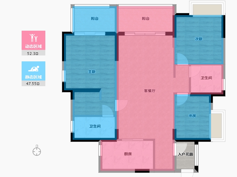 福建省-莆田市-莆田万科城-91.77-户型库-动静分区