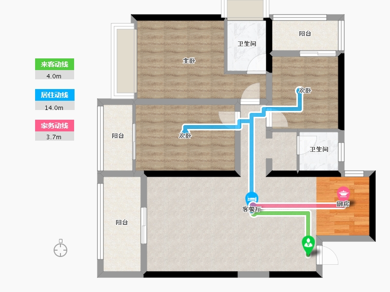 湖南省-株洲市-壹号公馆-92.63-户型库-动静线