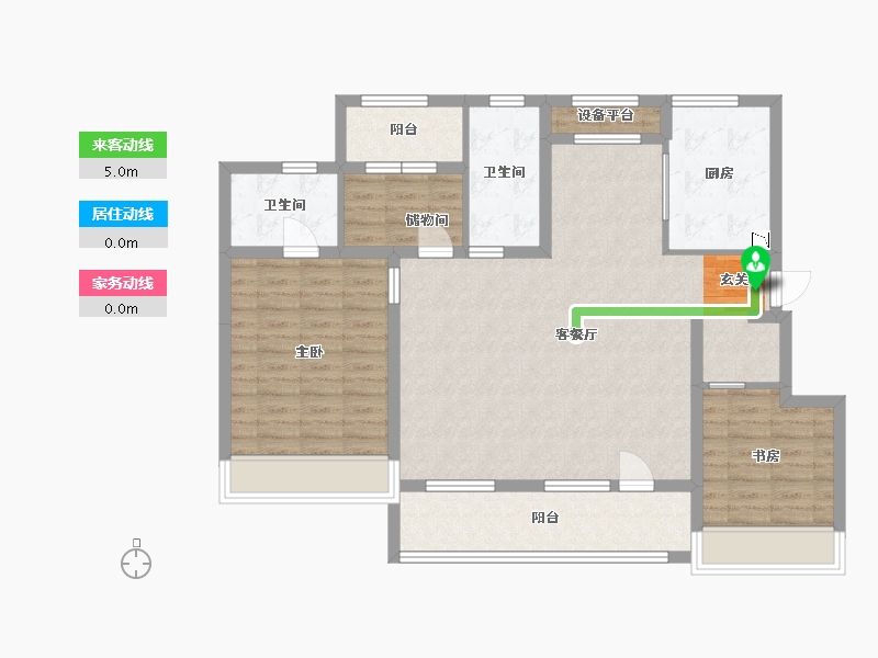 辽宁省-大连市-华润置地公元九里-104.82-户型库-动静线