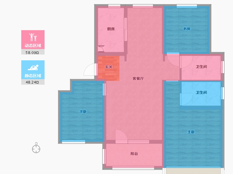 山东省-青岛市-保利开投徕卡公园-94.40-户型库-动静分区