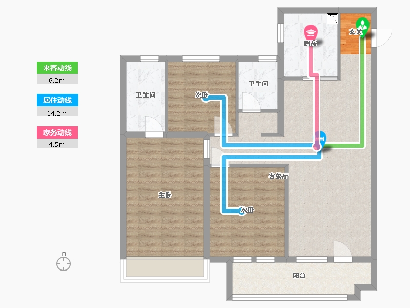 山东省-青岛市-宸悦府-94.40-户型库-动静线