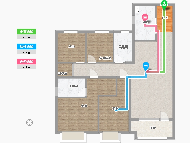 山东省-青岛市-胶州华润城-113.60-户型库-动静线