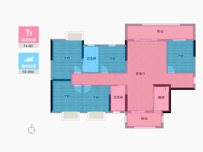 广西壮族自治区-南宁市-盛邦滨江府-119.64-户型库-动静分区