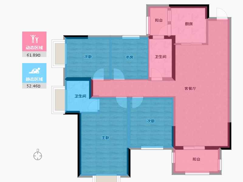 广西壮族自治区-南宁市-盛邦滨江府-102.02-户型库-动静分区