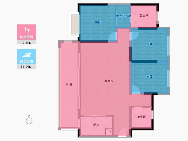 四川省-成都市-阳光城半山悦-95.13-户型库-动静分区