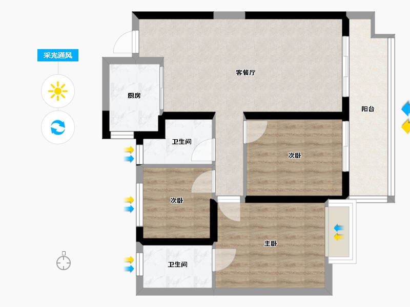 江西省-赣州市-天空之城-70.50-户型库-采光通风