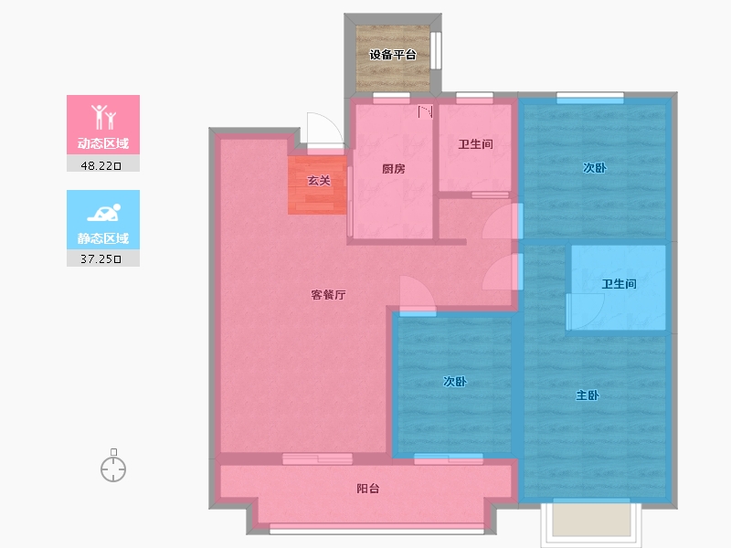 山西省-太原市-海唐金洲-78.19-户型库-动静分区