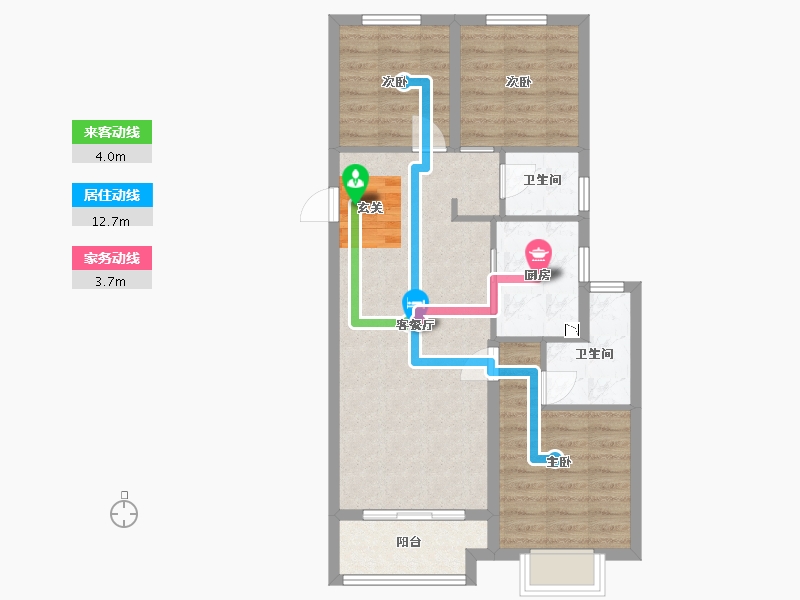 山西省-太原市-海唐金洲-72.77-户型库-动静线