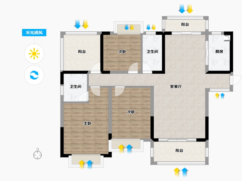 广西壮族自治区-玉林市-玉林奥园康城-118.20-户型库-采光通风