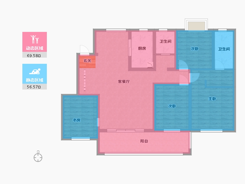 江苏省-南通市-九溪源著-112.00-户型库-动静分区