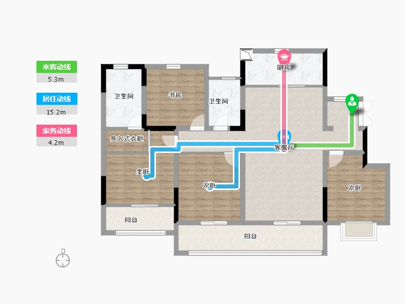 四川省-广安市-西溪云麓-120.00-户型库-动静线