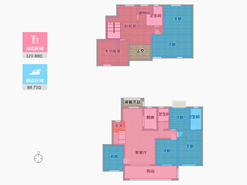 江苏省-南通市-九溪源著-194.65-户型库-动静分区