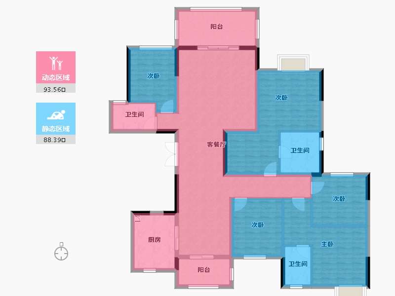 广西壮族自治区-南宁市-盛邦滨江府-163.94-户型库-动静分区