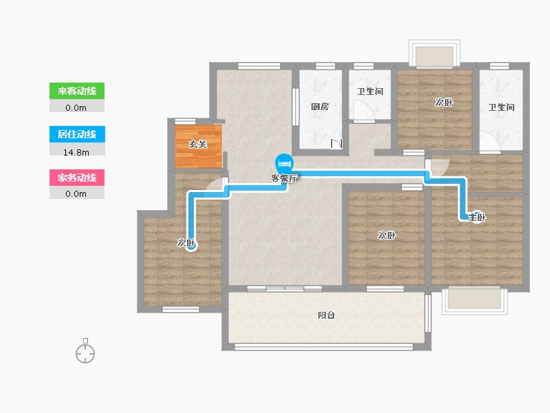 江苏省-南通市-九溪源著-112.00-户型库-动静线