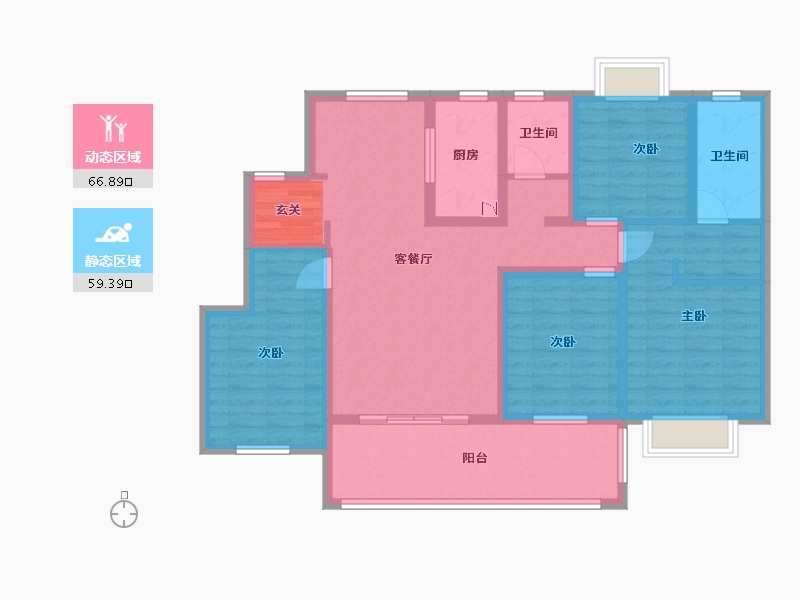 江苏省-南通市-九溪源著-112.00-户型库-动静分区