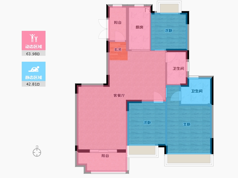 安徽省-六安市-金寨恒大养生谷-96.01-户型库-动静分区