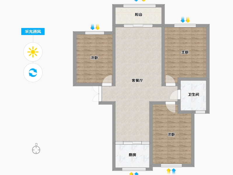 江苏省-徐州市-达信国际-91.40-户型库-采光通风