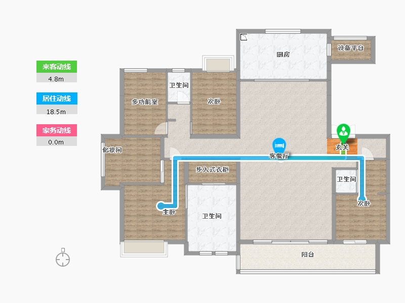 江苏省-南通市-万科方圆-194.20-户型库-动静线