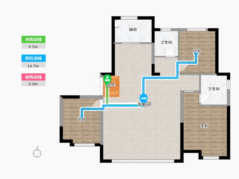 宁夏回族自治区-银川市-宝湖印象-110.40-户型库-动静线