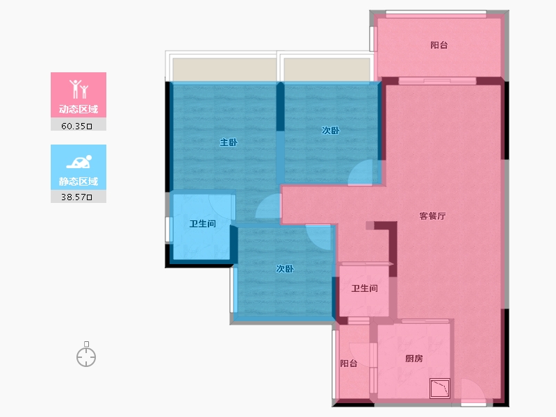 重庆-重庆市-碧桂园-87.70-户型库-动静分区