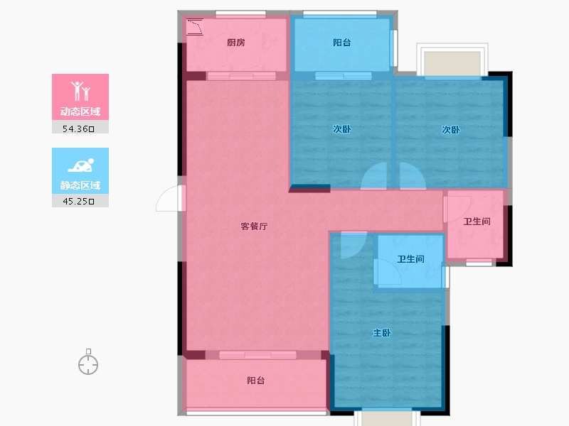 福建省-龙岩市-中楚阳光-90.00-户型库-动静分区