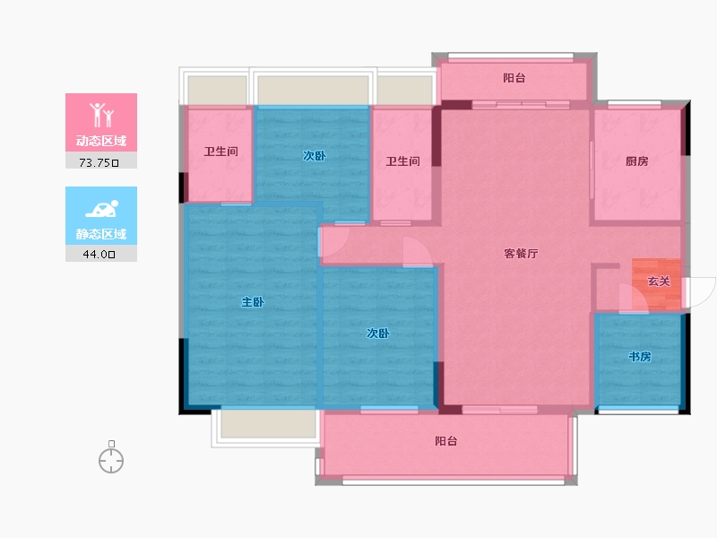 广东省-湛江市-中金时代广场-106.49-户型库-动静分区