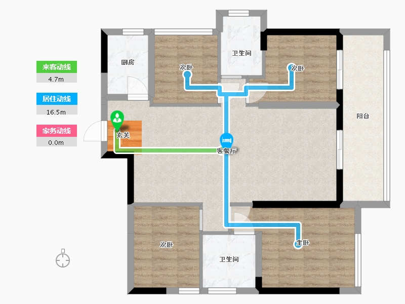 广东省-湛江市-钰海豪庭-88.79-户型库-动静线