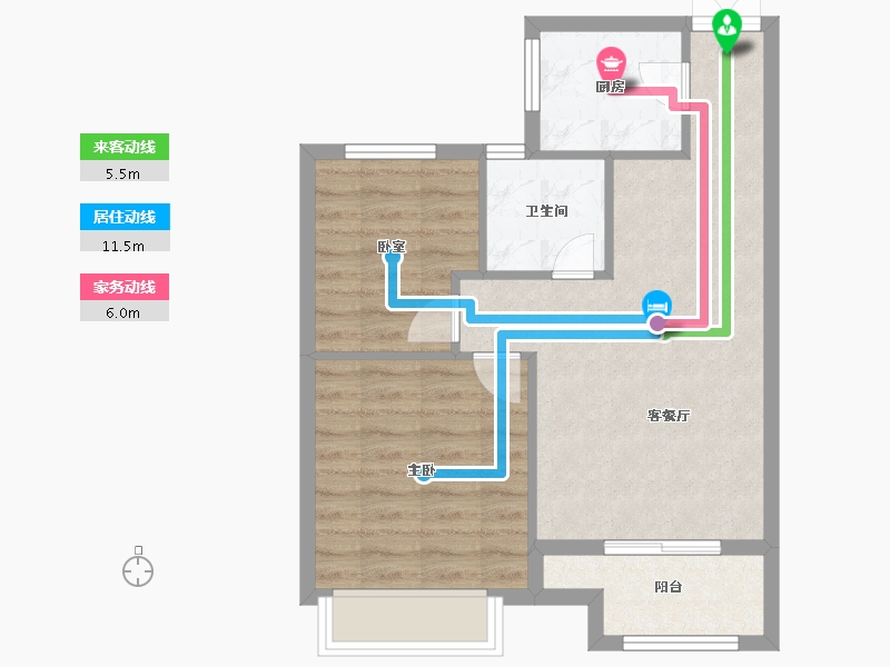 浙江省-丽水市-凯弘鼎园-57.61-户型库-动静线