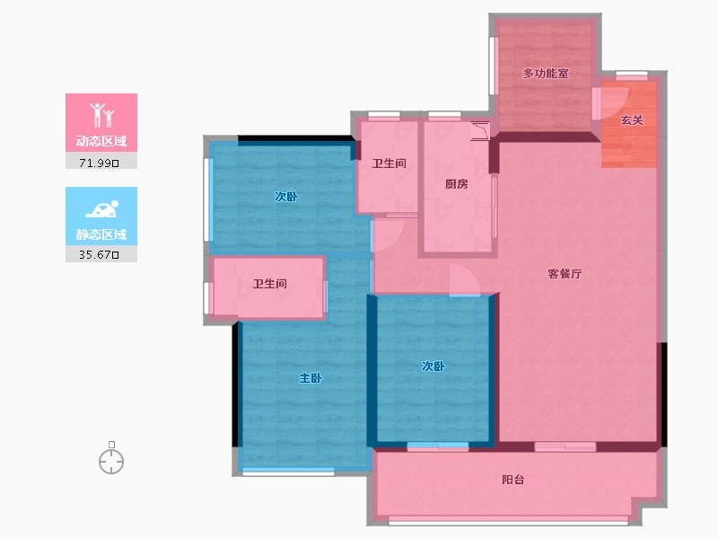 广东省-湛江市-钰海豪庭-96.17-户型库-动静分区