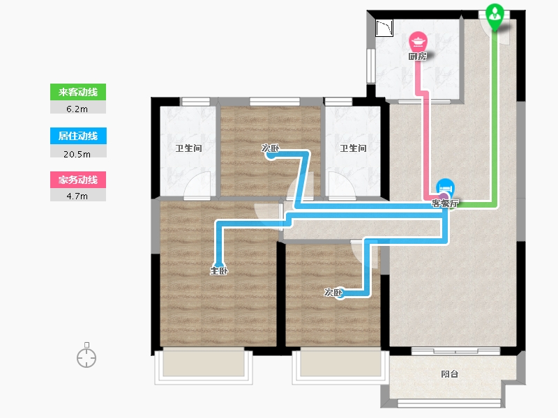 甘肃省-兰州市-兰州碧桂园-82.54-户型库-动静线