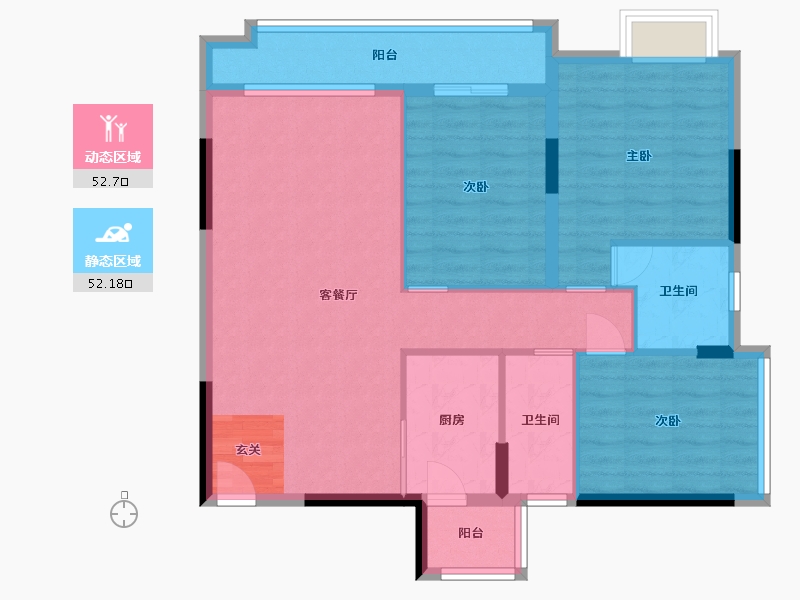 广东省-湛江市-康达轩-94.91-户型库-动静分区