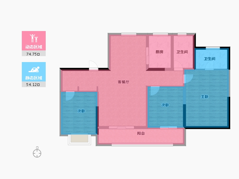 山东省-济南市-珑悦府-116.00-户型库-动静分区