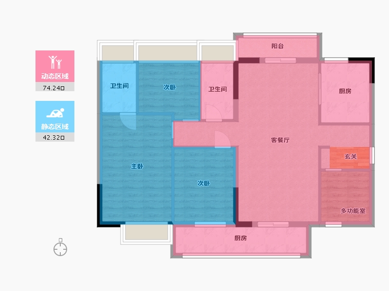 广东省-湛江市-中金时代广场-105.34-户型库-动静分区