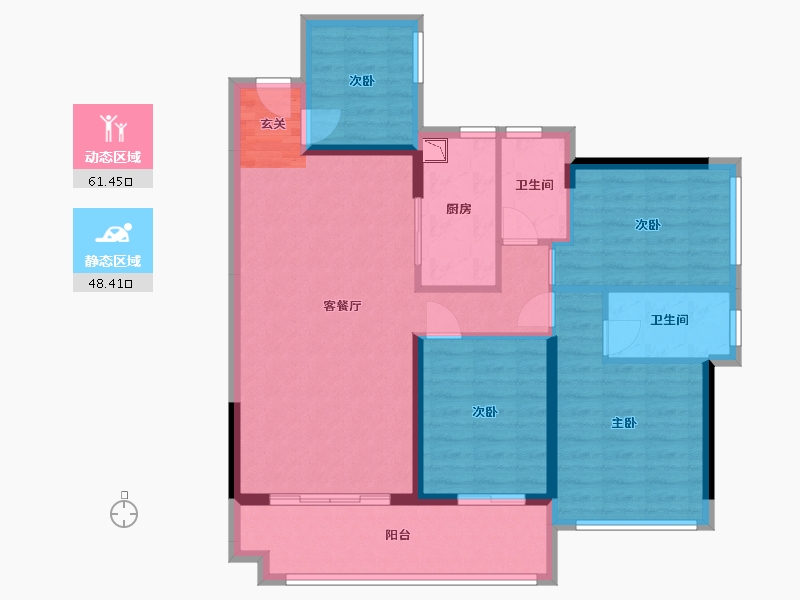 广东省-湛江市-钰海豪庭-98.48-户型库-动静分区