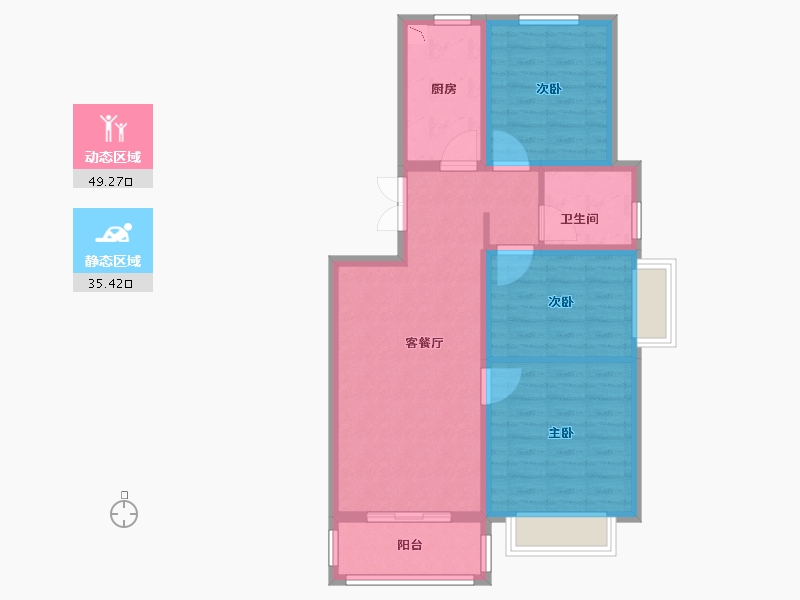 山东省-泰安市-高铁开元盛世・智园-75.29-户型库-动静分区