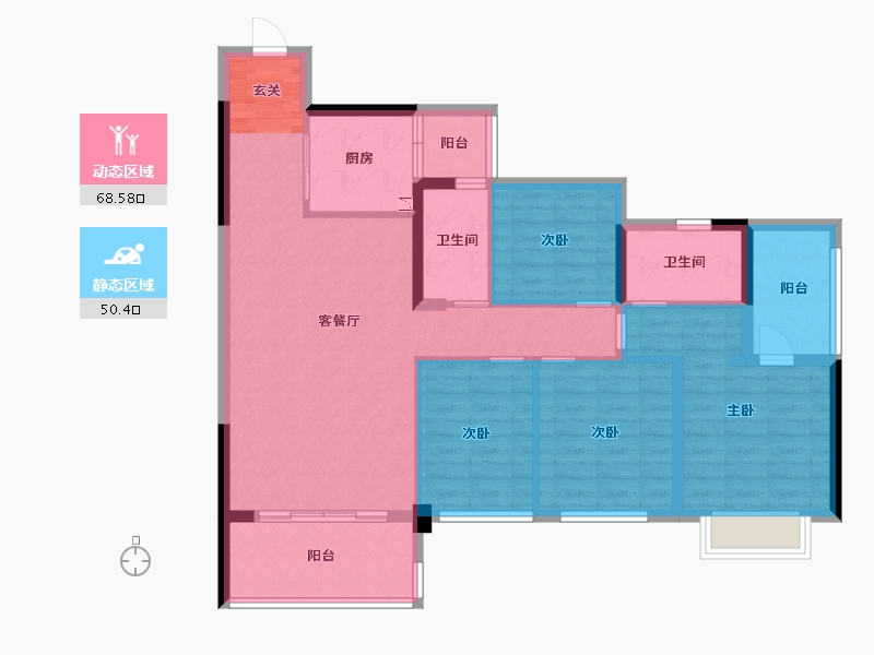 广东省-湛江市-湛江华发新城-106.41-户型库-动静分区